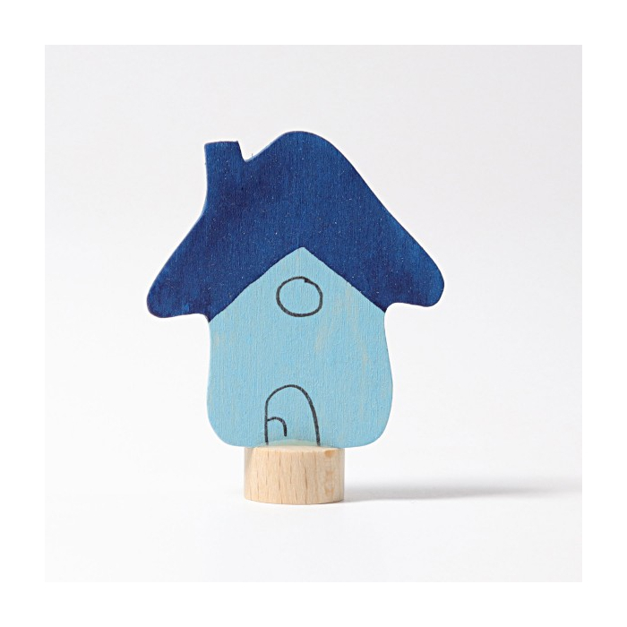 Grimms, Steckfigur, blaues Haus