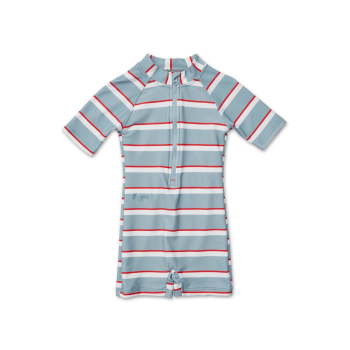 Liewood, Badeoverall, Stripe Sea blue/apple red/creme de...