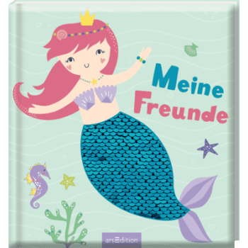 ars, Freundebuch Meerjungfrau mit Wendepailetten