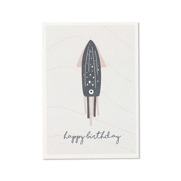 ava&yves, Postkarte Octopus happy birthday