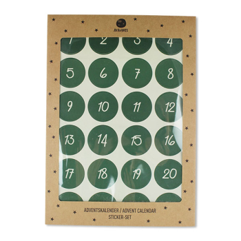 ava&yves, Adventskalender-Sticker, grün
