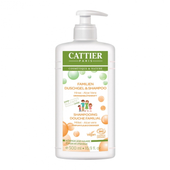Cattier, Familen Duschgel & Shampoo, Orangenblüten, 500ml