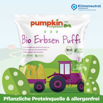 Pumpkin organics, Bio Erbsen Puffs, 20g